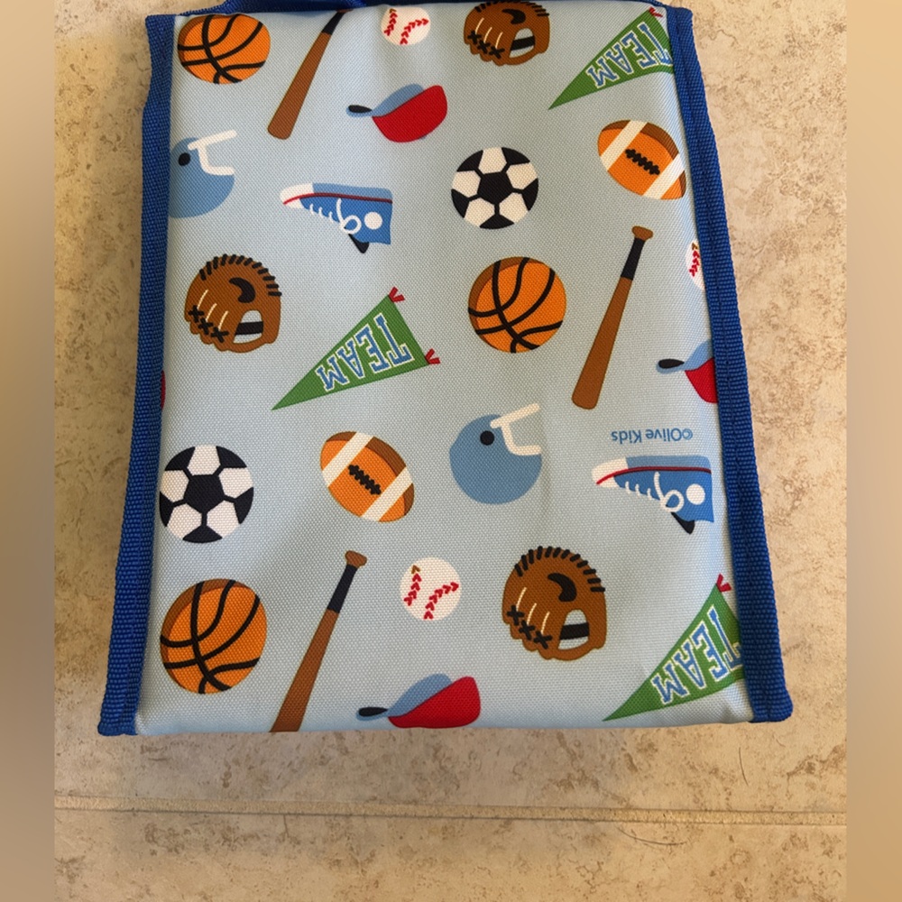 Wildkin Kids Insulated Lunch Bag, Game On, Blue - Picture 5 of 6